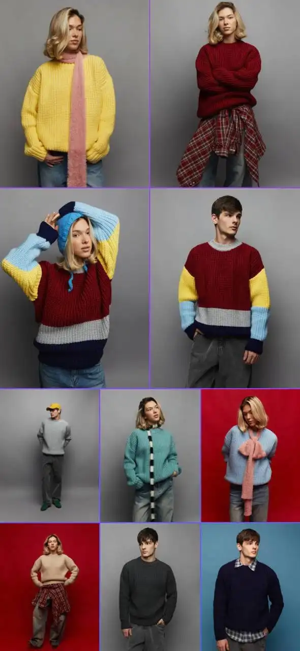 Новые дизайнерские свитера крупной плотной английской вязки
