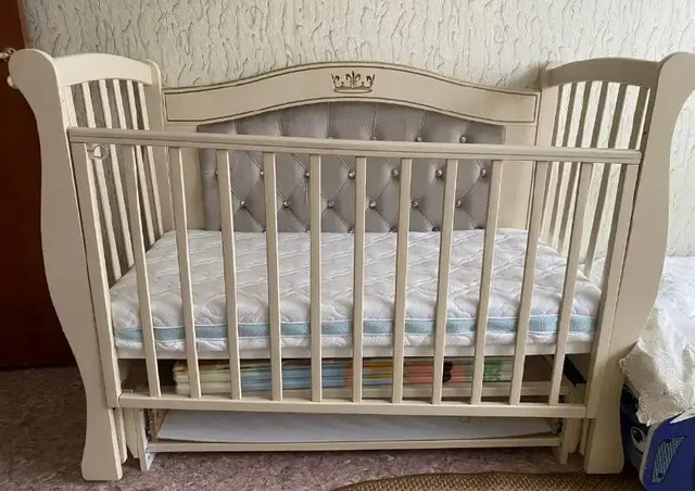 Продажа детской кроватки фирмы «Лель» в бежевом цвете - частное объявление в Москва