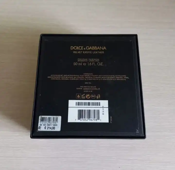 Парфюмерная вода Dolce & Gabbana velvet exotic leather 50ml оригинал - Парфюмерия (Барахолка) в Москва