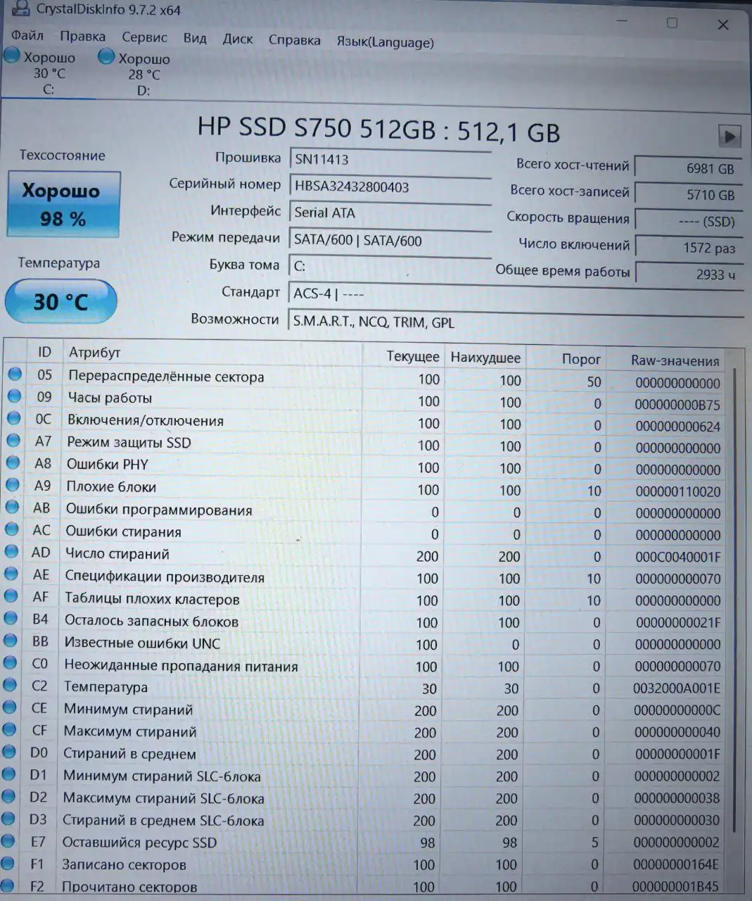 Продам SSD 2.5 512Гб - Компьютерные комплектующие (Электроника) в Москва