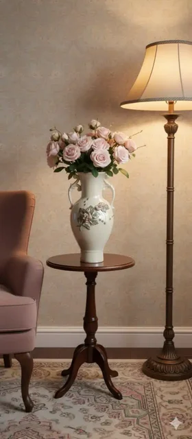 Интерьерная ваза из керамики с перламутровым напылением и лепкой роз - Для дома и дачи в Нальчик