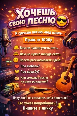 Заказ песни под ключ - частное объявление в Москва