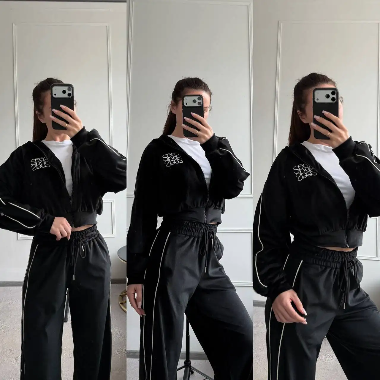 Костюм велюр с вышивкой - Одежда в Москва