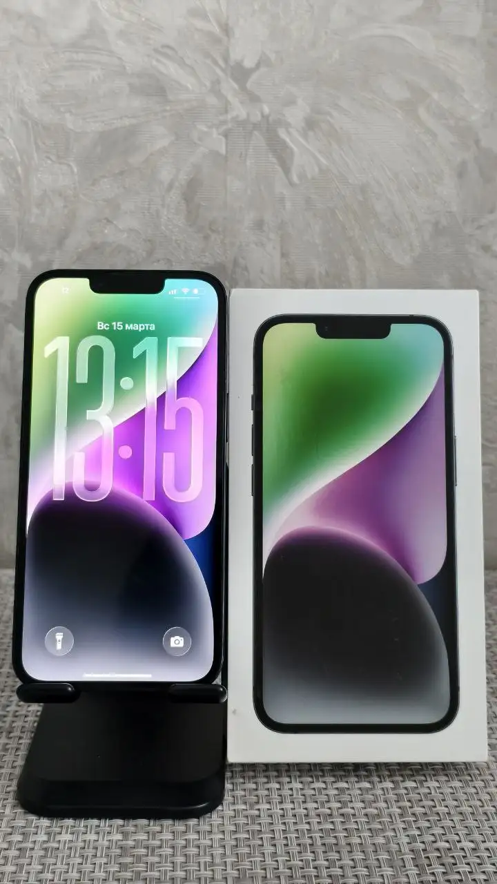 iPhone 14 256GB Midnight с царапинами на экране - Смартфоны (Электроника) в Ярославль