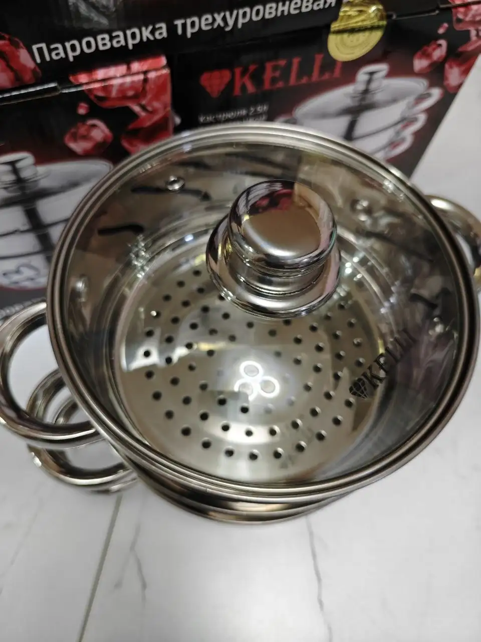 Пароварка-мантоварка Kelli трехуровневая - Кухонная техника (Для дома и дачи) в Ярославль