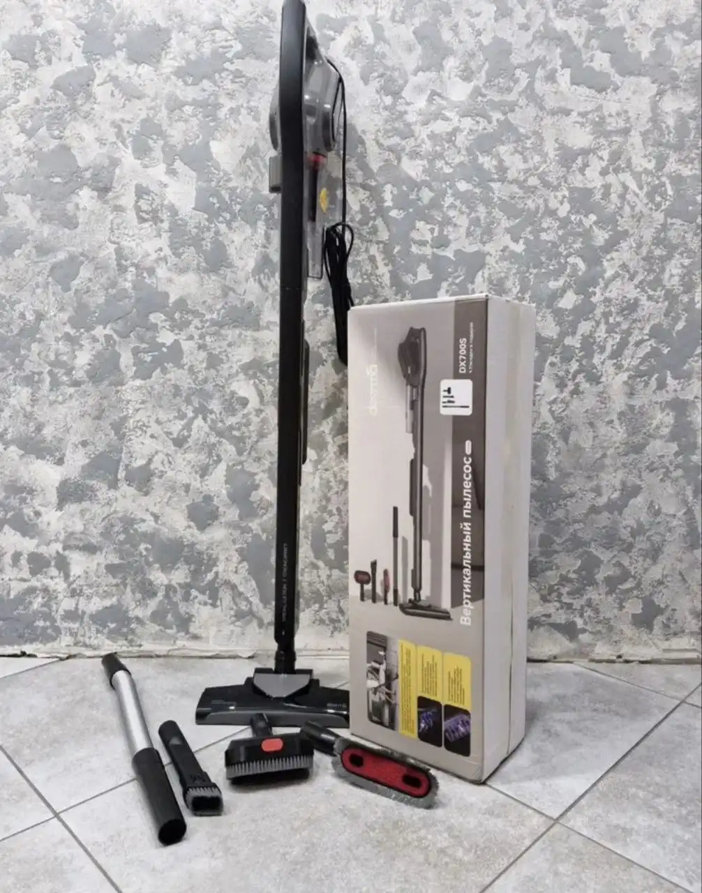 Вертикальный пылесос Deerma DX700S Combo