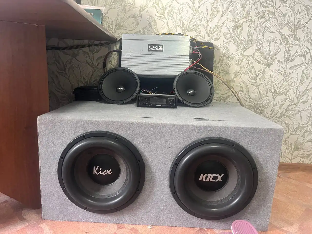 Продам саб 2х12 короб на 200 трубе моноблок 1500 ват - Аудиотехника (Электроника) в Пермь