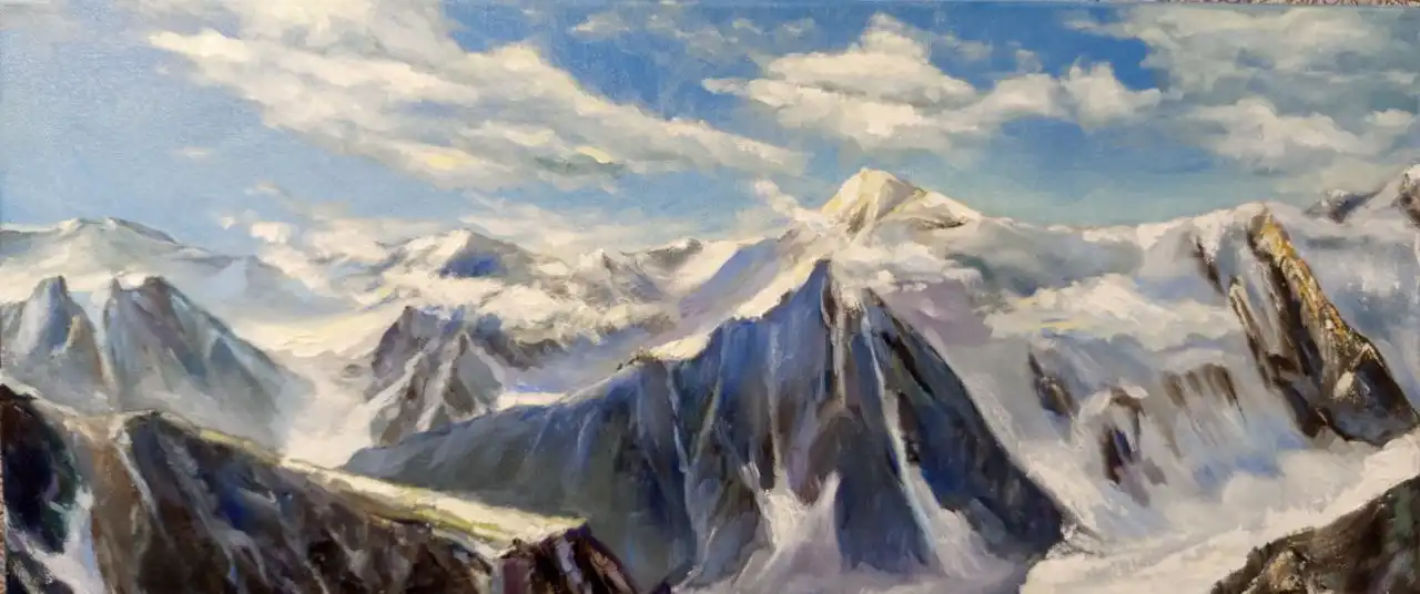 Картина 'Горы' - авторская работа