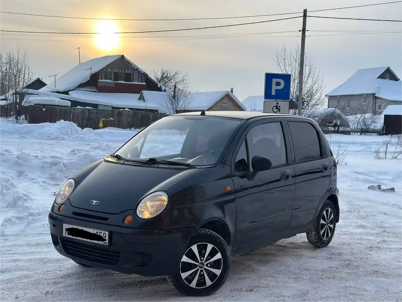 Daewoo Matiz 2009 года, черный, с кондиционером