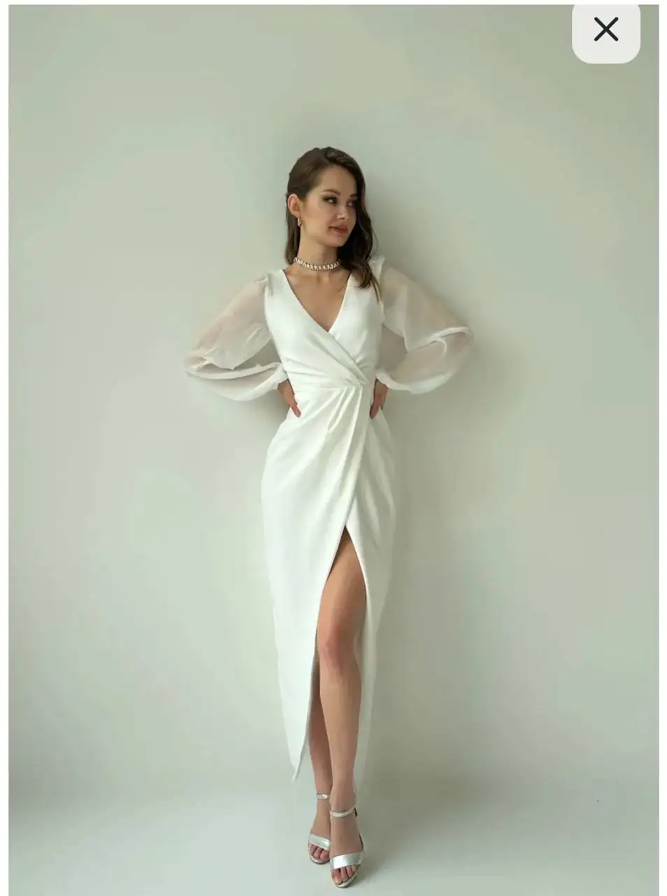 Свадебное платье молочного цвета размер 44 - Свадебные платья (Одежда) в Барнаул