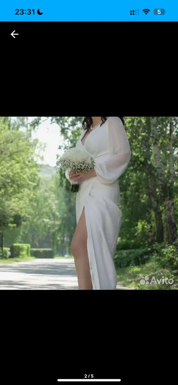 Продам свадебное платье молочного цвета, размер 44 - Свадебная одежда (Одежда) в Барнаул