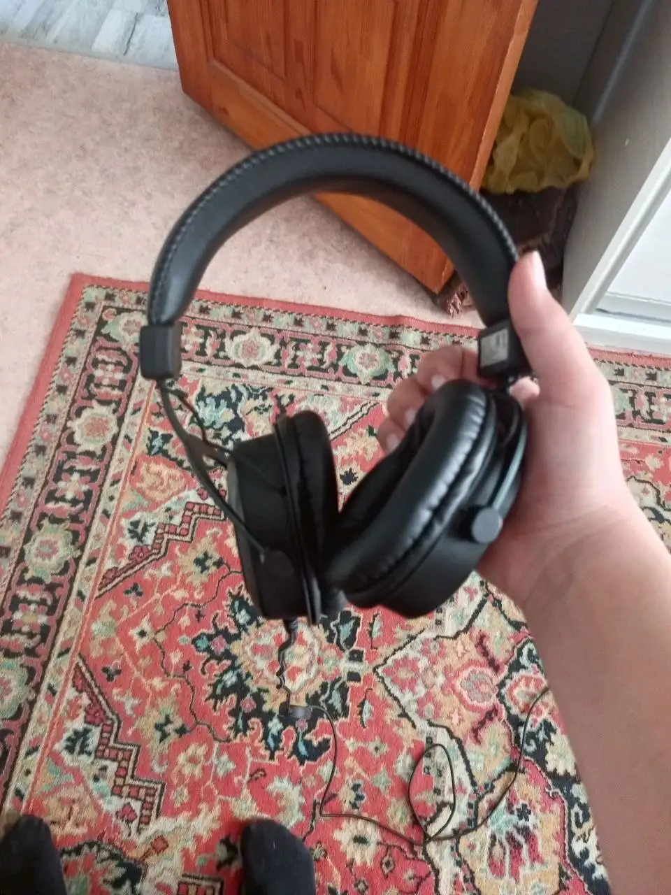 Игровые наушники с подсветкой и съёмным микрофоном - Аудиотехника (Электроника) в Барнаул