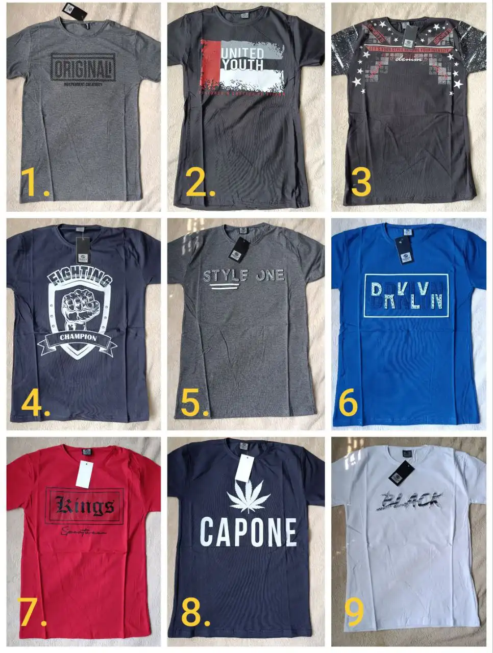 Продажа мужских футболок разных размеров