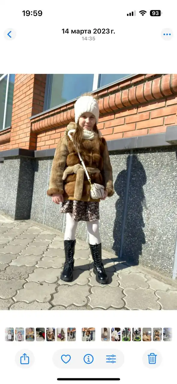 Детская норковая шубка 7-9 лет