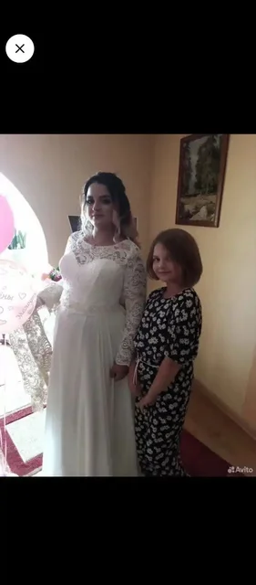 Свадебное платье нежного молочного оттенка, размер 46-50 - Вечерняя одежда в Барнаул